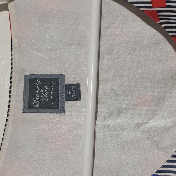 Seventy Two Changes sz 4 Retro Silk Striped Dress/Long Tunic GUC - Picture 7 of 7